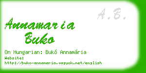 annamaria buko business card