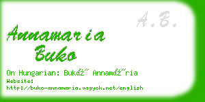 annamaria buko business card